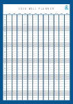 2026 Wall Planner Portrait Blue Non Customisable