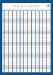 2026 Wall Planner Portrait Blue Non Customisable