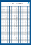 2026 Wall Planner Portrait Blue Non Customisable