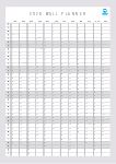 2026 Wall Planner Portrait Grey Non Customisable