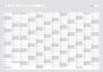 2026 Wall Planner Landscape Grey Non Customisable