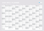 2026 Wall Planner Landscape Grey Non Customisable