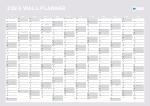 2026 Wall Planner Landscape Grey Non Customisable
