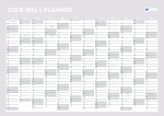 2026 Wall Planner Landscape Grey Non Customisable