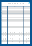 2026 Wall Planner Portrait Blue Non Customisable