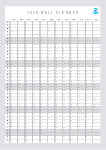 2026 Wall Planner Portrait Grey Non Customisable