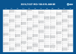2026/27 Wall Planner Landscape Blue Non Customisable A3