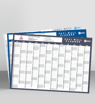 2026/27 Mid-Year Wall Planner Laminated (160gsm)